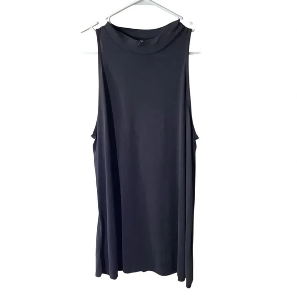 Silence+Noise Muscle Tee Semi-Mock Neck Tunic Length - Picture 1 of 5